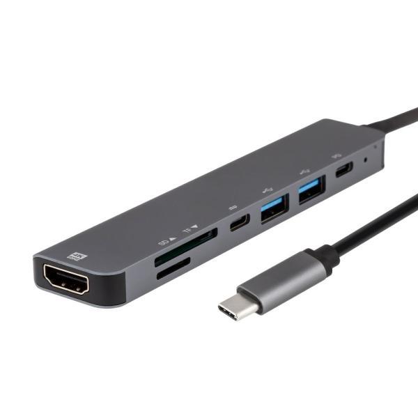 Хаб USB 7in1 Type-C connector (SD/MicroSD/USB/Type-C/HDMI)