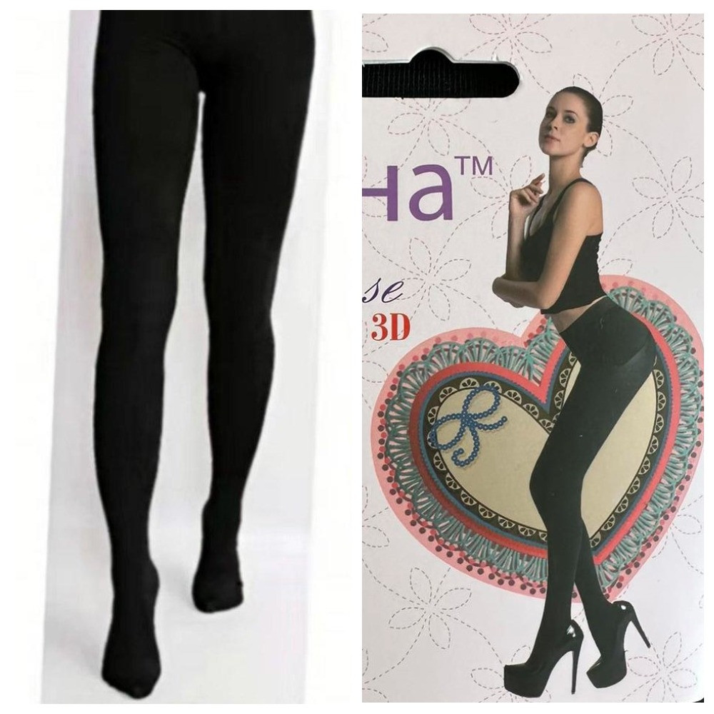 Теплі жіночі колготи верблюжа шерсть 42-52р чорні ТМ Фенна, фото 1