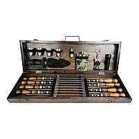 Набори шампурів, Набір шампурів у кейсі "Мілітарі" Шампури, вертіла, фото 7