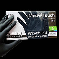 Перчатки нитриловые Медтач: MedTouch Medical nitryl S Black (100 шт), нестерильные неопудренные черные, С