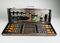 Набори шампурів, Набір шампурів у кейсі "Мілітарі" Шампури, вертіла, фото 3