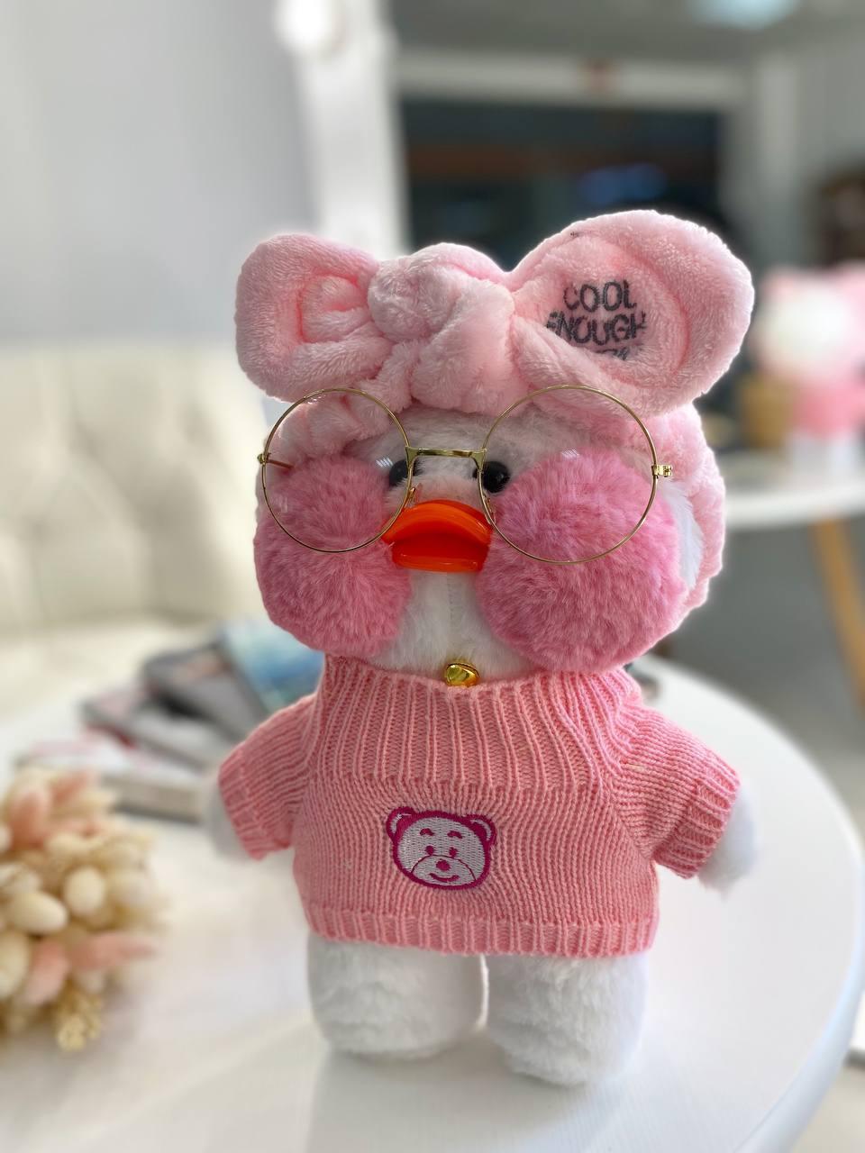 Іграшка "Lalafanfan" з одягом (кофта, пов'язка + окуляри) Біла 6988 205, Bambini, Білий, Унісекс