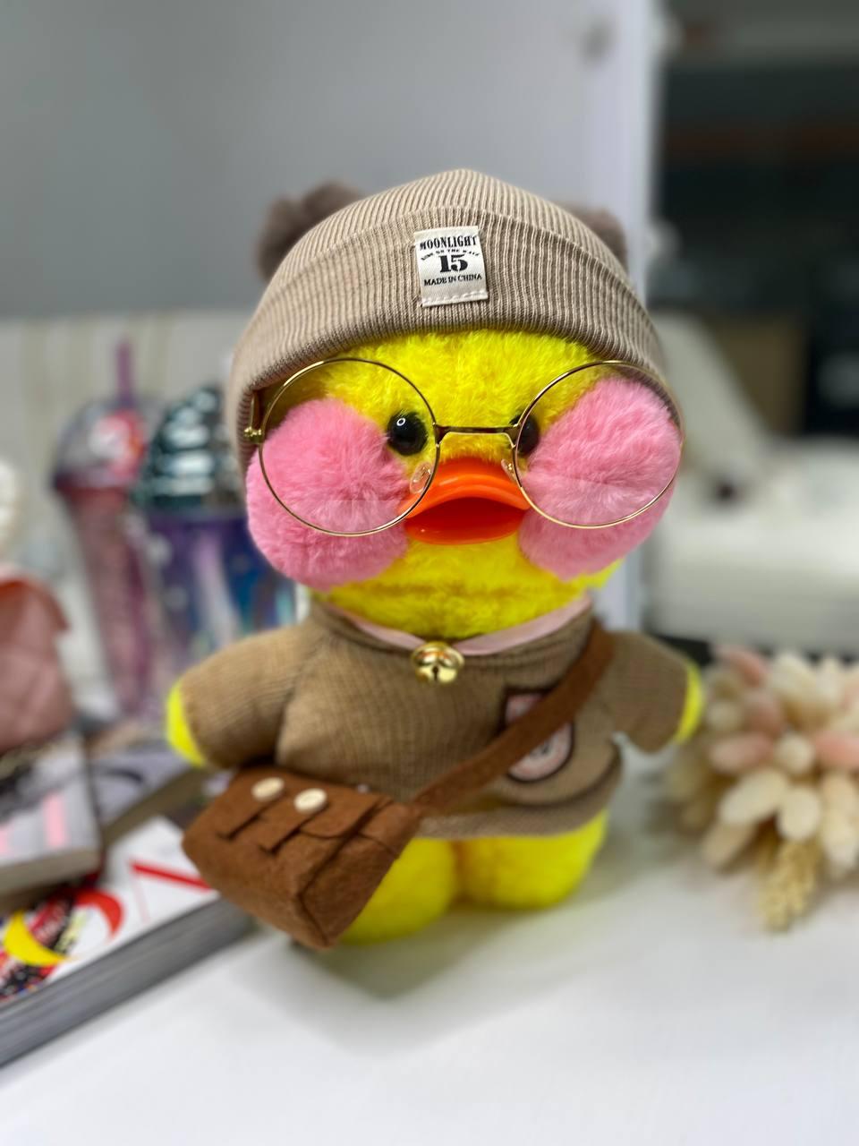 Іграшка "Lalafanfan" з одягом (кофта, шапка, сумка + окуляри) Жовта 9012 216, Bambini, Жовтий, Унісекс