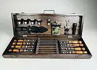 Набори шампурів, Набір шампурів у кейсі "Мілітарі" Шампури, вертіла, фото 4