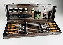 Набори шампурів, Набір шампурів у кейсі "Мілітарі" Шампури, вертіла, фото 5