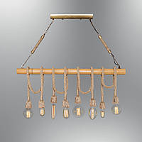 Светильник подвесной Loft [ Pendant Wood Group industrial rope +8 ]