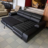 Шкіряний кутовий розкладний диван «Бестселер», фото 4