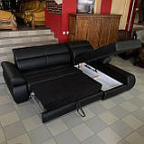 Шкіряний кутовий розкладний диван «Бестселер», фото 6