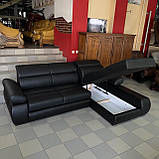 Шкіряний кутовий розкладний диван «Бестселер», фото 5