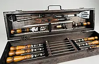 Набори шампурів, Набір шампурів у кейсі "BBQ Міні" Шампури, вертіла, фото 2