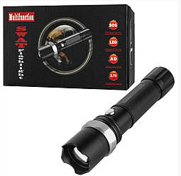 Тактичний ручний ліхтарик W300, Black-Silver