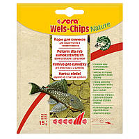Корм Sera Wels-Chips Nature для донных рыб в чипсах 15 гр