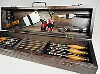 Набори шампурів, Набір шампурів у кейсі "Лайт" Шампури, вертіла, фото 5