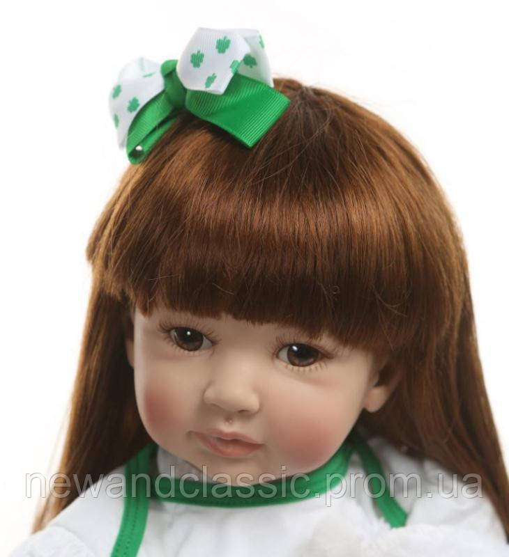 Силиконовая Коллекционная Кукла Реборн Reborn Девочка Ника ( Виниловая Кукла ) Высота 60 см - фото 4 - id-p1935310838