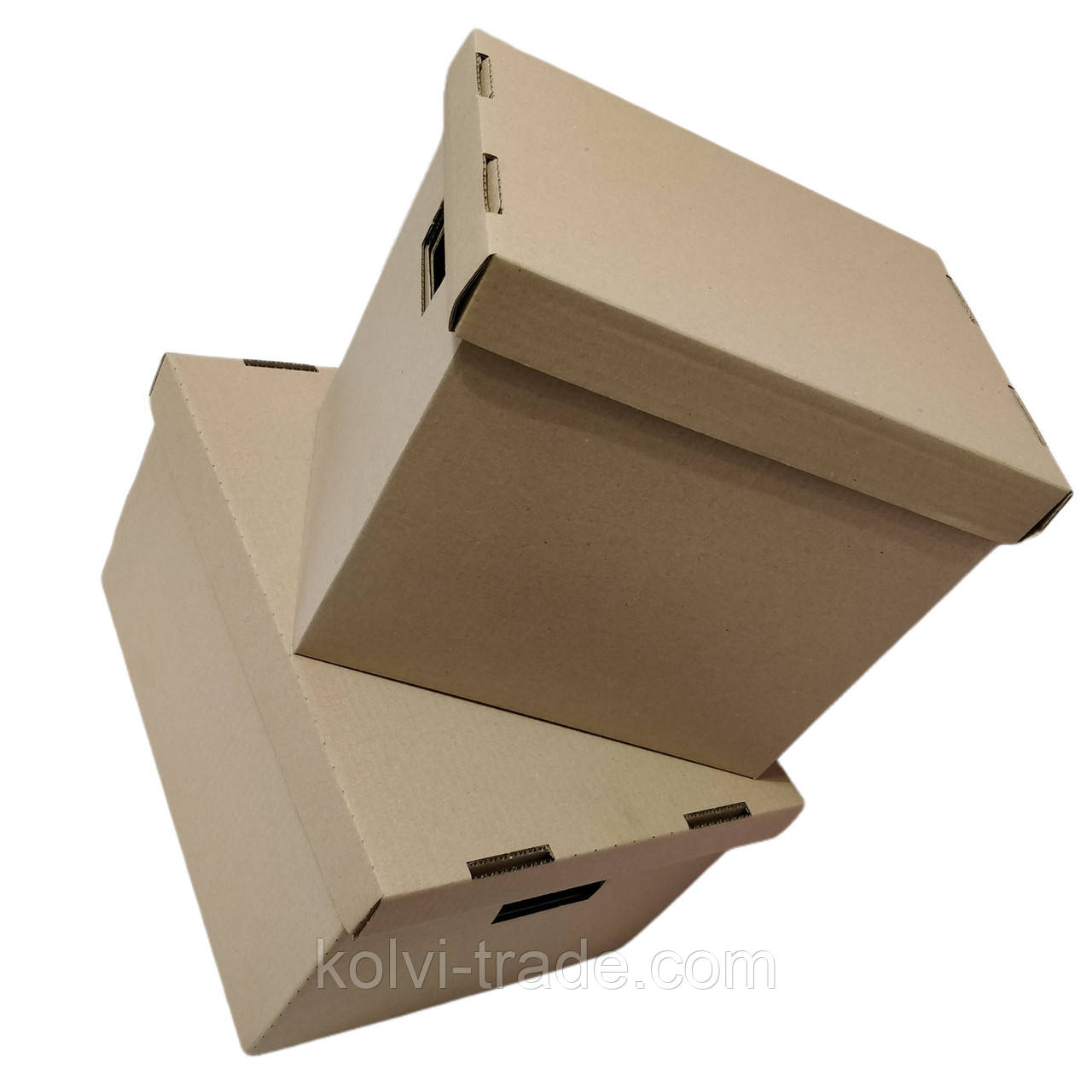 Короб архивний з гофрокартону, ДЕРЖСТАНДАРТ, 330*300*245 мм, навантаження до 20кг (GP-330-3) Колві, фото 1