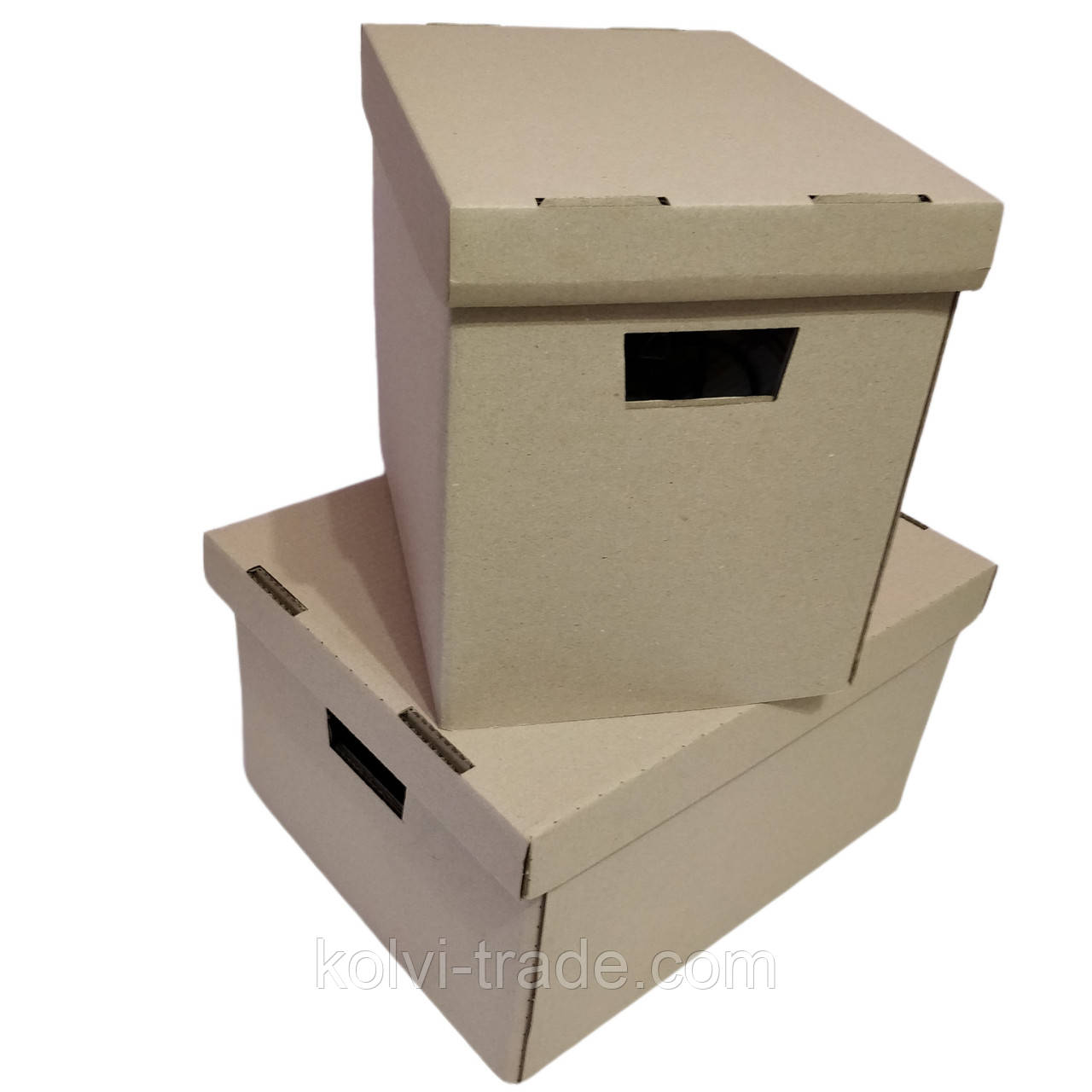 Архивний короб з гофрокартону для зберігання документів до 20кг, ГОСТ, 330*300*245 мм (GP-330-4) Колві
