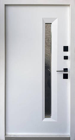 Двері вуличні Qdoors серія СТРІТ з ТЕРМОРОЗРИВОМ модель НОРД чорна, фото 3