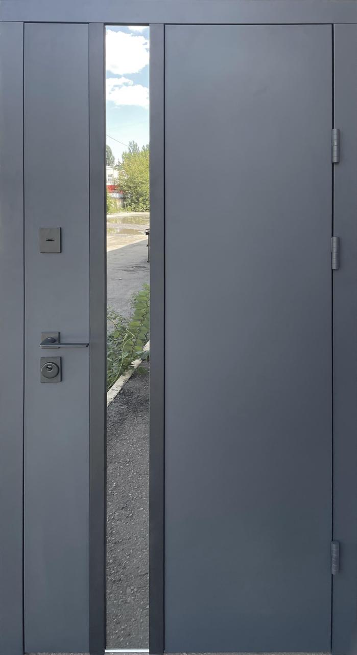Двері вуличні Qdoors серія СТРІТ з ТЕРМОРОЗРИВОМ модель НОРД чорна