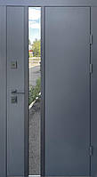 Дверь уличная Qdoors серия СТРИТ с ТЕРМОРАЗРЫВОМ модель НОРД черная