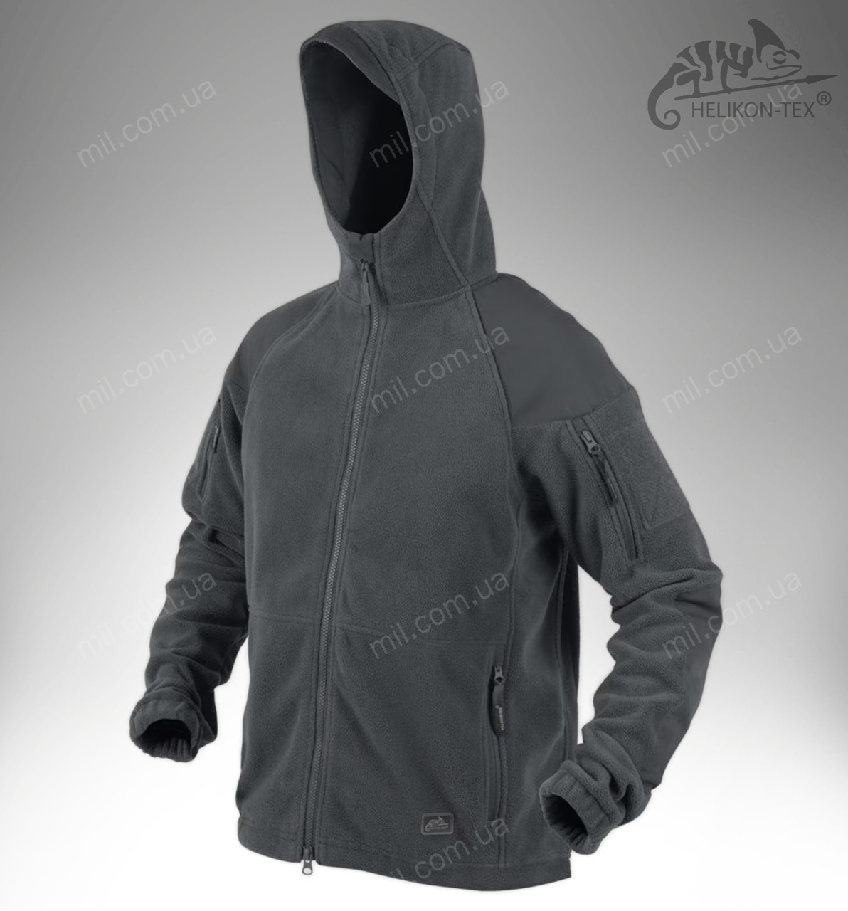 Міжсезонна тактична флісова кофта Helikon Tex CUMULUS Heavy Fleece (shadow grey), фото 1