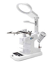 Тримач "третя рука" TH-7026 лупа, крокодили, LED-підсвітка