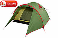 Палатка туристическа двухместная двухслойная Tramp Lite Camp 2 TLT-010 оливковая