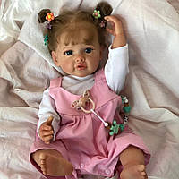 Силіконова Колекційна Лялька Реборн Reborn Дівчинка Ліза (Вінілова Лялька) Висота 55 см