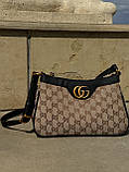 Gucci Aphrodite Shoulder Bag Brown Black Textile 26*16*8, фото 2