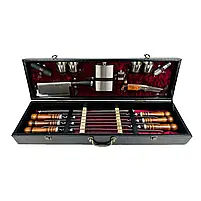 Набори шампурів, Набір шампурів у шкіряному кейсі "VIP 6" Шампури, вертіла, фото 5