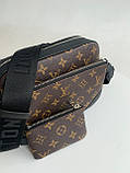 LV crossbag 3/1 brown/black 22*15*5, фото 3