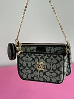 Модна жіноча сумка Coach multi silver 23*15*6