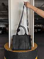 Модна жіноча сумка MJ Totе mini black textile 25*20*13