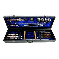 Набори шампурів, Набір шампурів у шкіряному кейсі VIP 7 Шампури, вертіла, фото 7