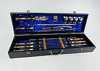 Набори шампурів, Набір шампурів у шкіряному кейсі VIP 7 Шампури, вертіла, фото 3