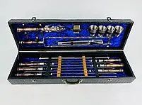 Набори шампурів, Набір шампурів у шкіряному кейсі VIP 7 Шампури, вертіла, фото 4