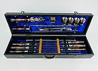 Набори шампурів, Набір шампурів у шкіряному кейсі VIP 7 Шампури, вертіла, фото 5