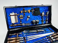 Набори шампурів, Набір шампурів у шкіряному кейсі VIP 8 Шампури, вертіла, фото 4