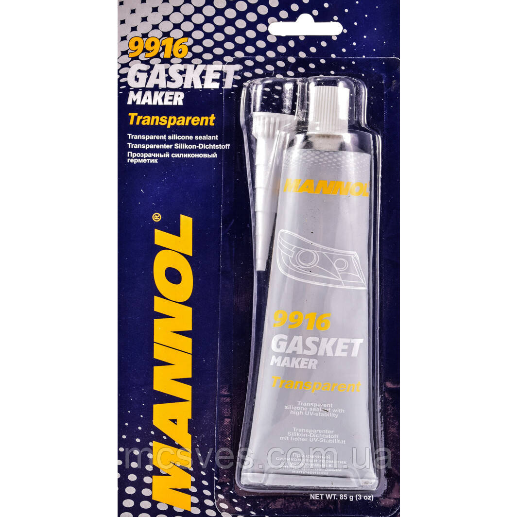 Герметик силіконовий для скла фар Mannol 9916 Silicone-Gasket 85 г прозорий
