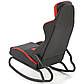 Крісло гойдалка для відеоігор Gamer чорно-червоне на металевих полозах, фото 4