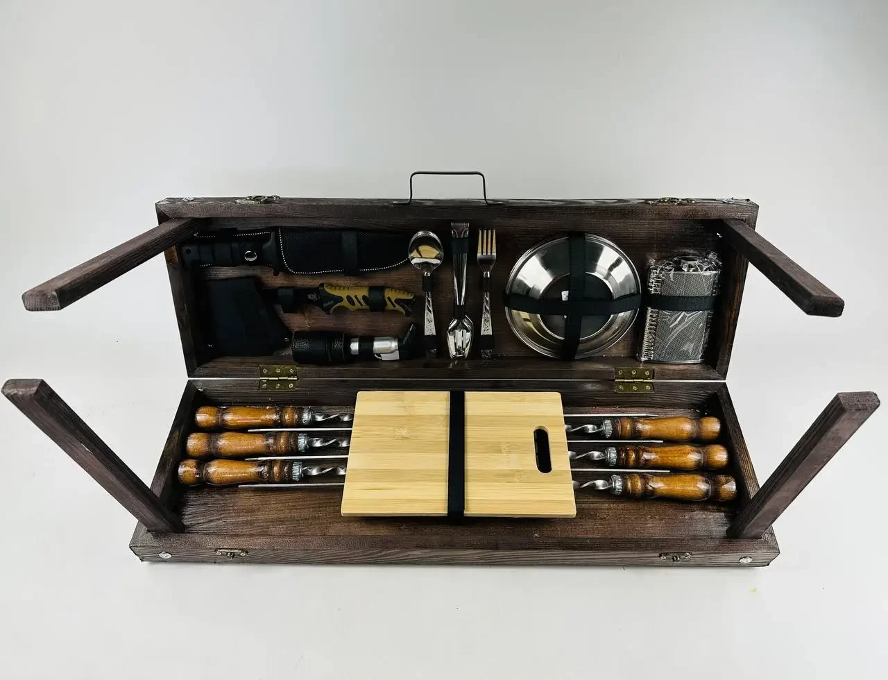 Набори шампурів, Набір шампурів у кейсі "Компакт" Шампури, вертіла, фото 1