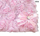 Шифонова шапочка "Троянди" для дівчинки. 44-48 см, фото 3