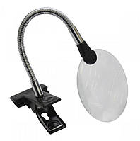 Лупа настільна на прищіпці Flexible Neck Magnifier 15122-1