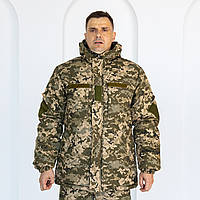 Бушлат Горка камуфляжный зимний Пиксель, мужская тактическая зимняя куртка пиксель с утяжкой
