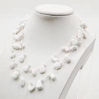 Буси крихітка білий агат