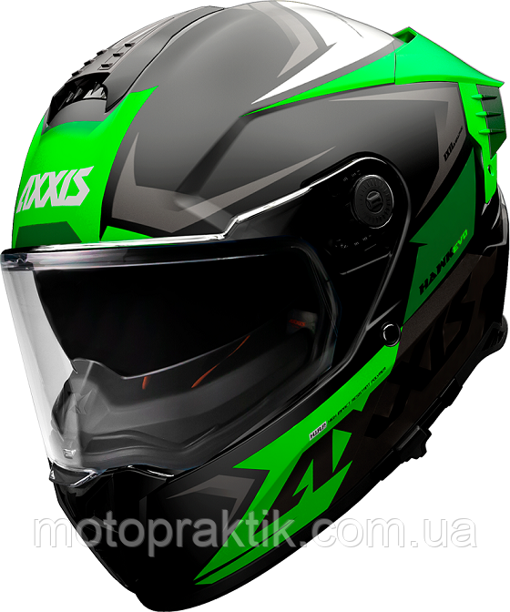 AXXIS HAWK SV EVO IXIL A6 Matt Green, XS Мотошолом інтеграл з окулярами