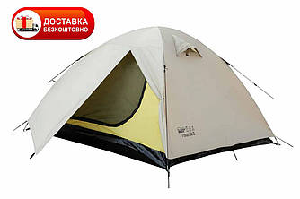 Намет туристичний тримісний двошаровий Tramp Lite Tourist 3 (TLT-002) пісочний