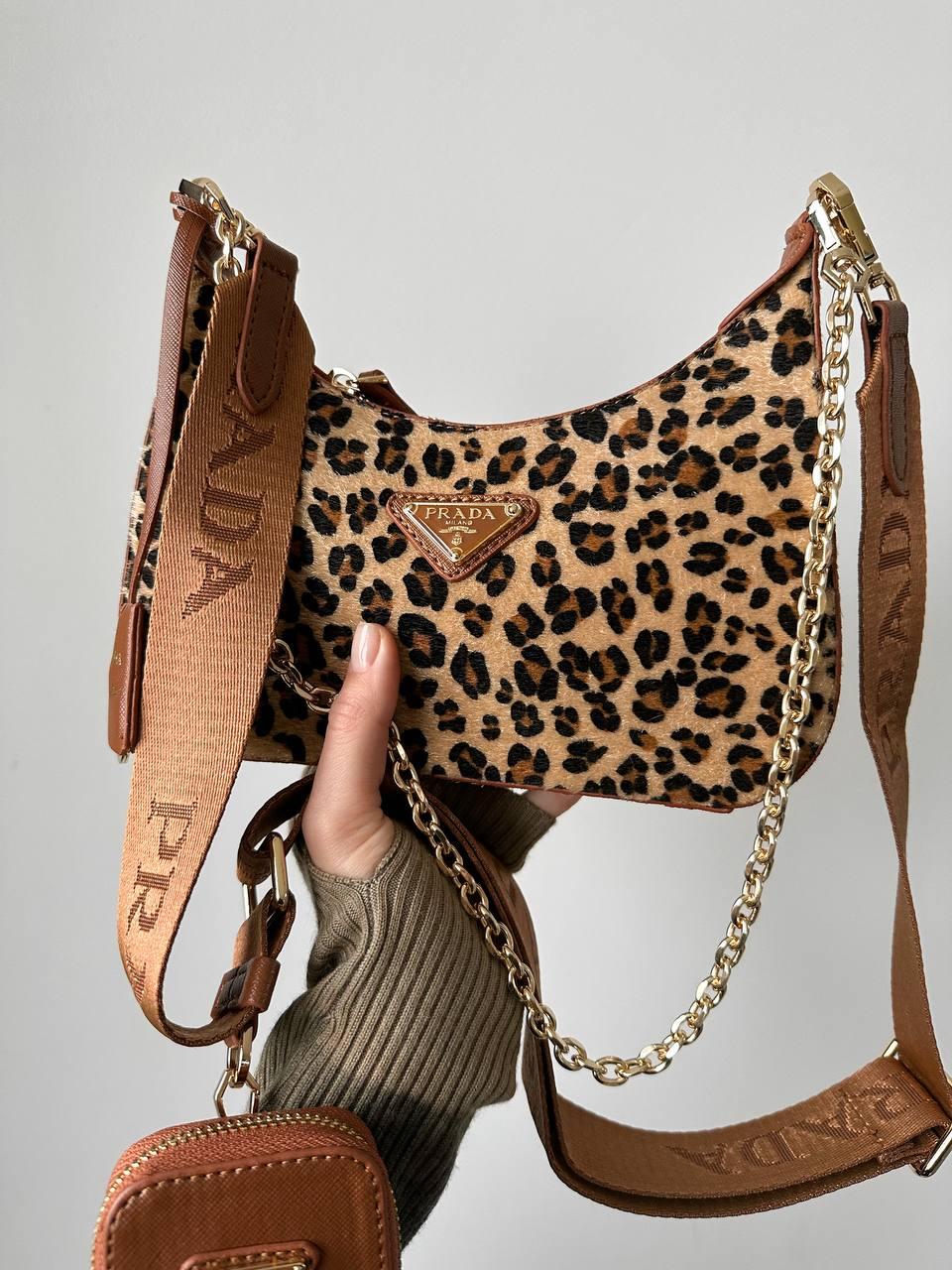 Жіноча сумка Прада коричнева Prada Brown