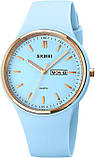 Жіночий  наручний кварцовий стрілочний блакитний годинник Skmei 1747BU Blue, фото 7