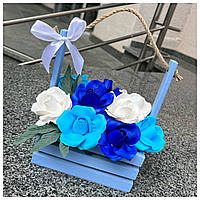 Букет цветов на 8 марта. Букет синих роз. Подарок для любимой. Букет на день Матери