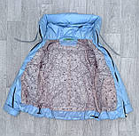 Демісезонна куртка -жилетка на дівчинку, для дітей і підлітків, модна дитяча курточка для дівчат 8-14 років на осінь - блакитний, фото 6